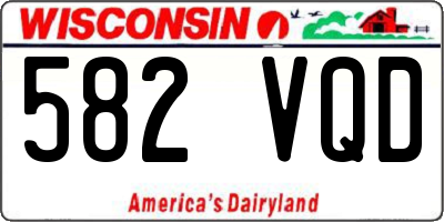 WI license plate 582VQD