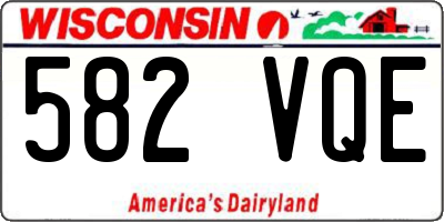 WI license plate 582VQE