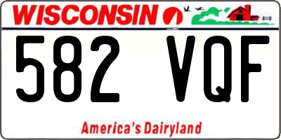 WI license plate 582VQF