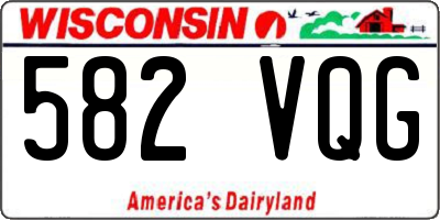 WI license plate 582VQG
