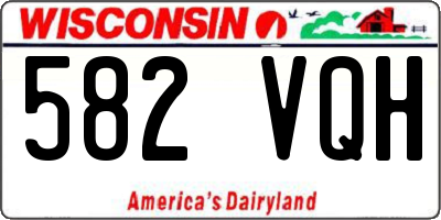 WI license plate 582VQH