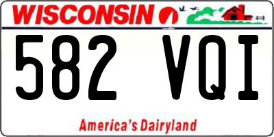 WI license plate 582VQI
