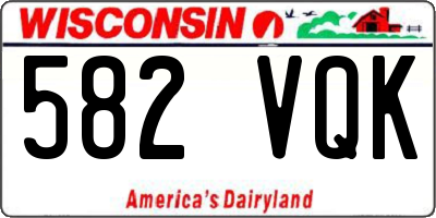 WI license plate 582VQK