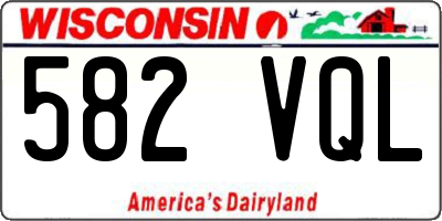 WI license plate 582VQL