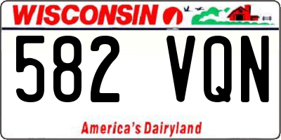 WI license plate 582VQN