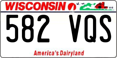 WI license plate 582VQS