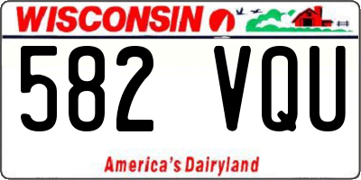 WI license plate 582VQU