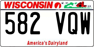 WI license plate 582VQW