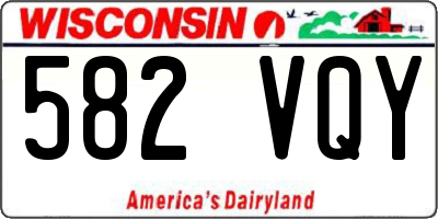 WI license plate 582VQY