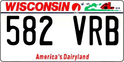 WI license plate 582VRB