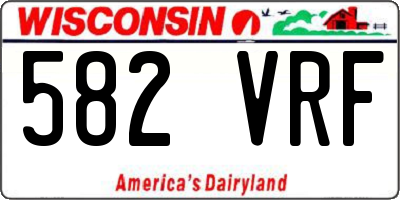 WI license plate 582VRF