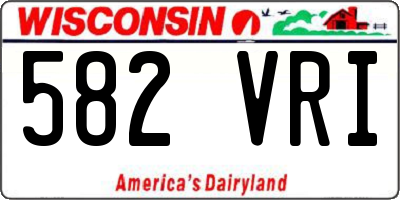 WI license plate 582VRI