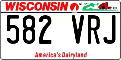 WI license plate 582VRJ