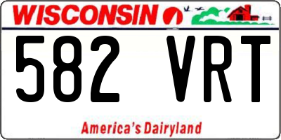 WI license plate 582VRT