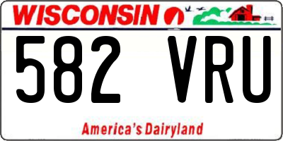 WI license plate 582VRU