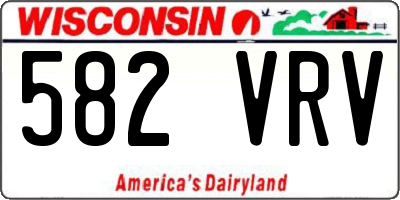 WI license plate 582VRV