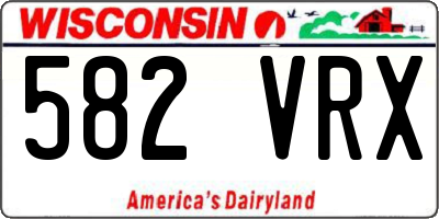 WI license plate 582VRX