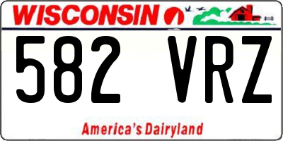 WI license plate 582VRZ