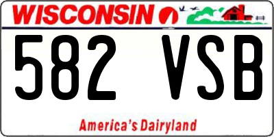 WI license plate 582VSB