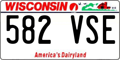 WI license plate 582VSE