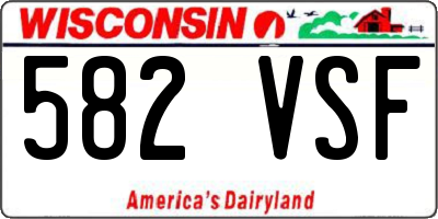 WI license plate 582VSF
