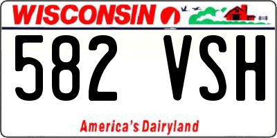 WI license plate 582VSH