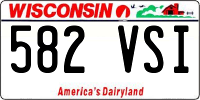 WI license plate 582VSI