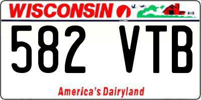 WI license plate 582VTB