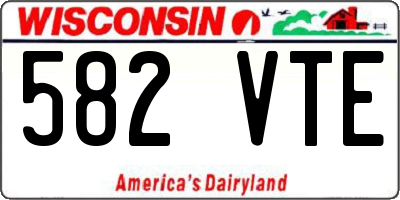 WI license plate 582VTE