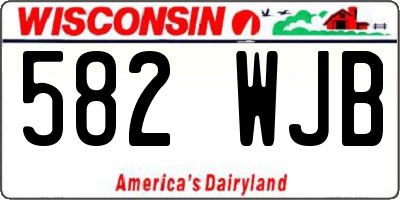 WI license plate 582WJB