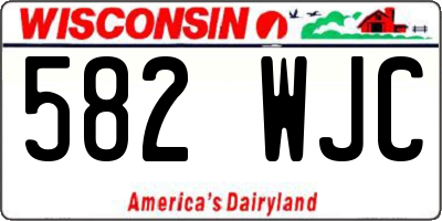 WI license plate 582WJC
