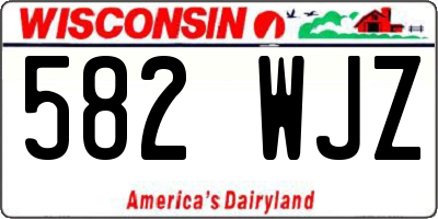 WI license plate 582WJZ