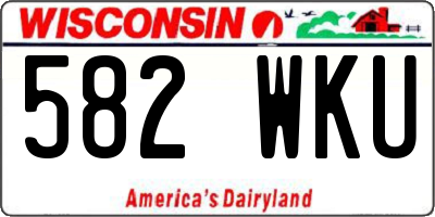 WI license plate 582WKU