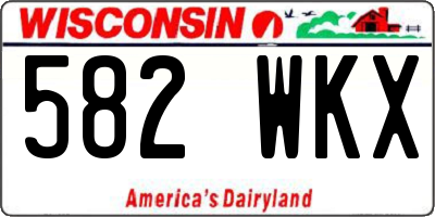 WI license plate 582WKX