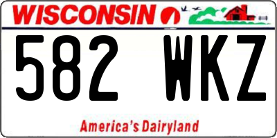 WI license plate 582WKZ