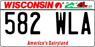 WI license plate 582WLA