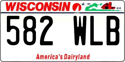 WI license plate 582WLB