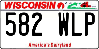 WI license plate 582WLP