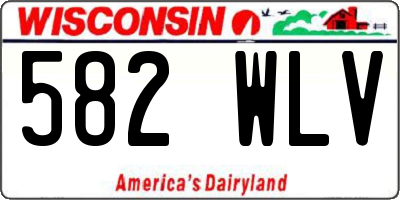 WI license plate 582WLV