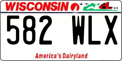 WI license plate 582WLX