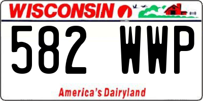 WI license plate 582WWP