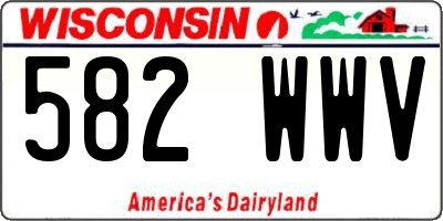 WI license plate 582WWV