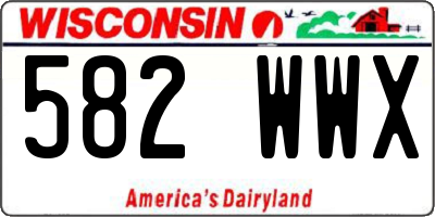 WI license plate 582WWX