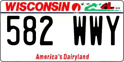 WI license plate 582WWY