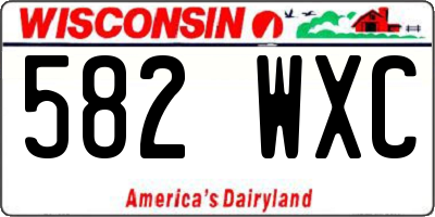 WI license plate 582WXC