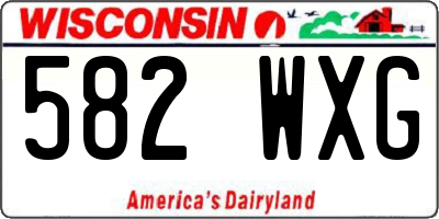 WI license plate 582WXG