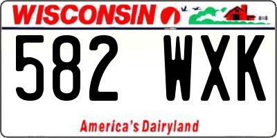 WI license plate 582WXK