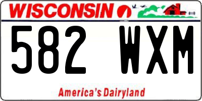 WI license plate 582WXM