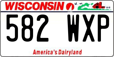 WI license plate 582WXP