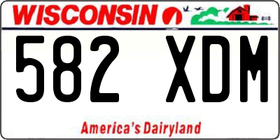 WI license plate 582XDM